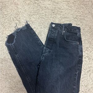 Men's Black Distressed Jeans